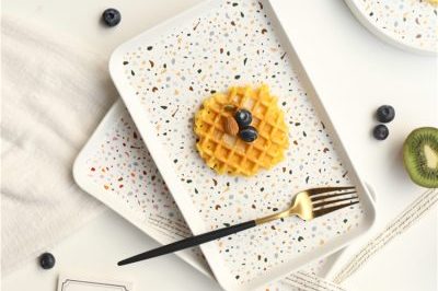 10 inch rectangle dessert sushi ceramic plates (2)