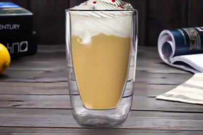 Borosilicate double wall clear glass mug (2)