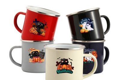 Cheap logo printed custom enamel mug (5)