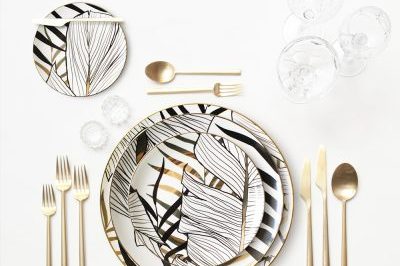 Cheap porcelain dinner black ceramic plate (1)