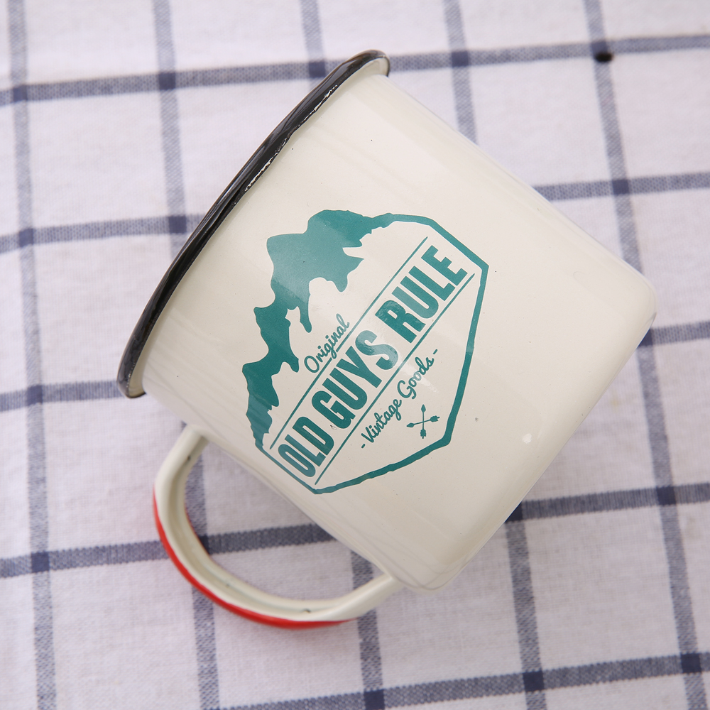 Custom vintage enamel camping mug Ceramic Mug Manufacturers