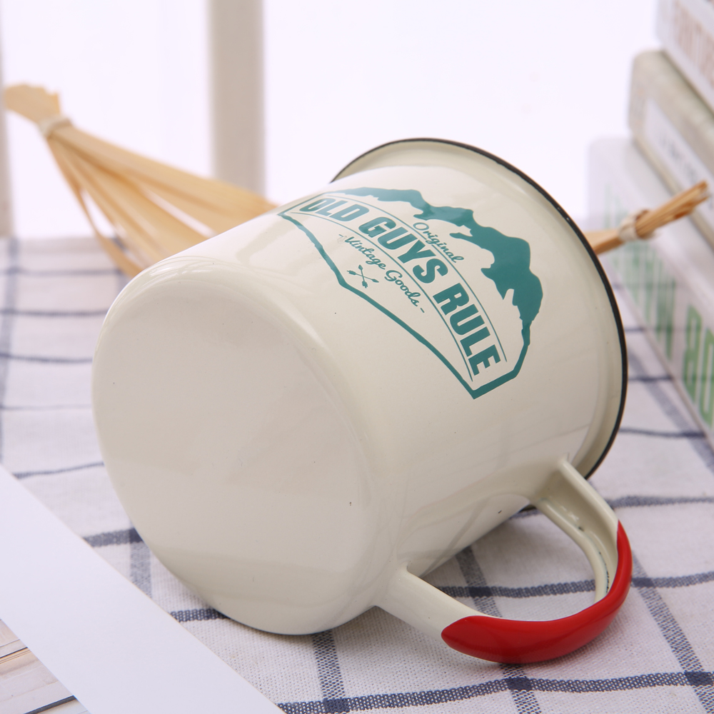 Custom vintage enamel camping mug Ceramic Mug Manufacturers