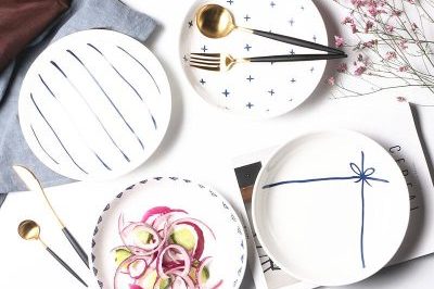 Customized logo decal printing ceramic plate (3)