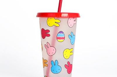 Cute easter rabbit plastic acrylic mug (5)