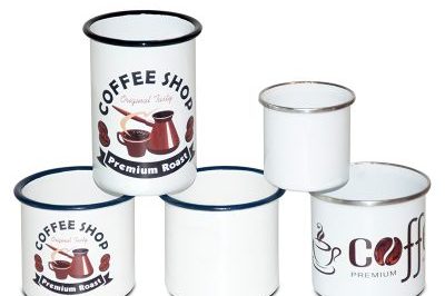 Enamel metal sublimation mug with logo printing (4)