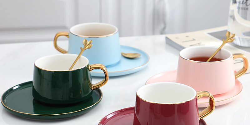 European style afternoon tea ceramic coffee mug (2)