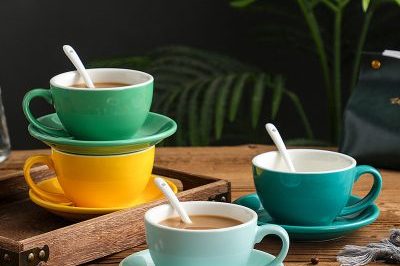 European style cappuccino ceramic coffee mug (5)