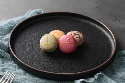 Factory direct hotel black ceramic plate (4)