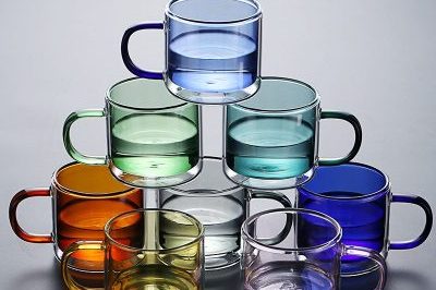 Household transparent cylindrical wall glass tea mug (3)