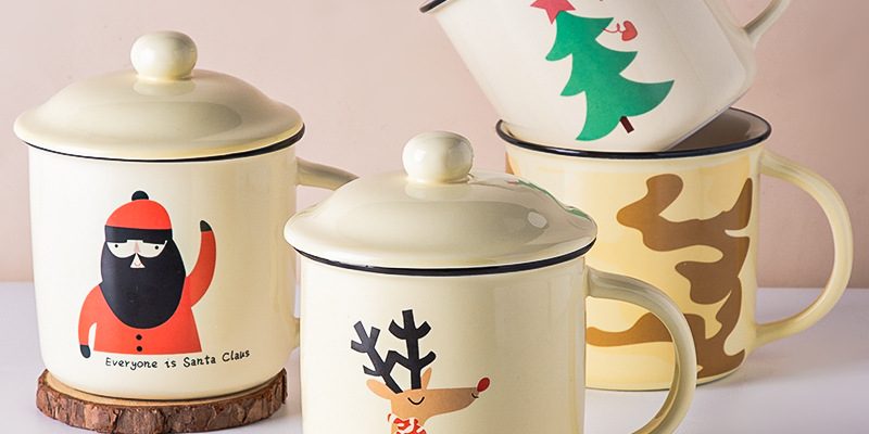 Ink christmas ceramic enamel mugs (1)