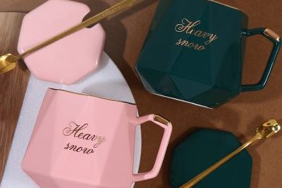 Nordic creative diamond ceramic mug (4)