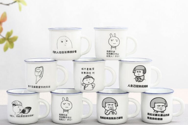 Nostalgic retro revolution ceramic enamel mugs (6)