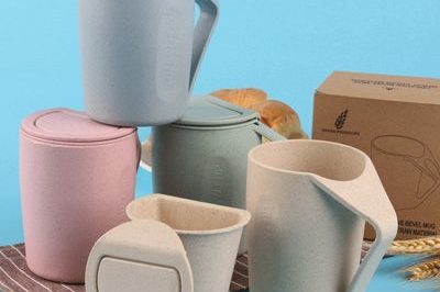 Pp wheat straw plastic biodegradable tea mug (1)