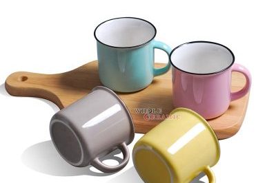 Solid color glaze ceramic enamel mug (6)