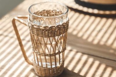 Water clear transparent glass mug (1)