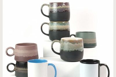 Wholesale custom 18 oz stoneware sublimation ceramic mugs (6)