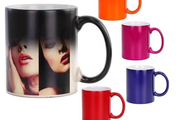 Heat Sensitive Color Changing Ceramic Mug