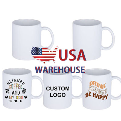 ceramic sublimation travel mug with handle