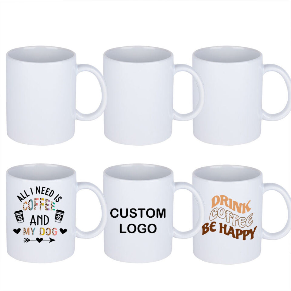 ceramic sublimation travel mug with handle