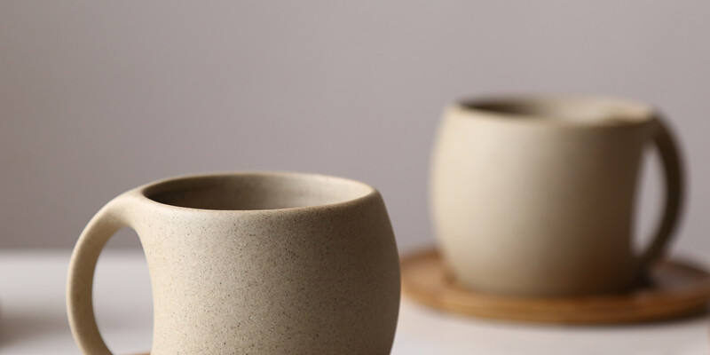 reactive glaze ceramic coffee mug