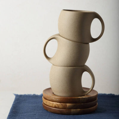 reactive glaze ceramic coffee mug