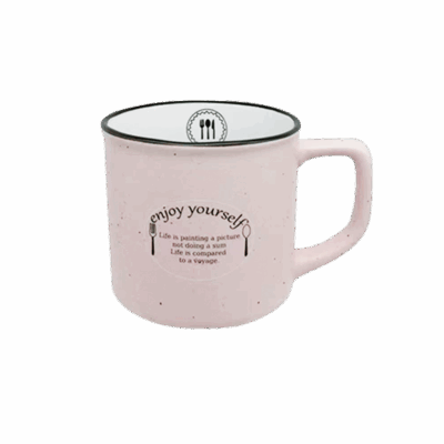 9oz Custom Logo Ceramic Enamel Mug 