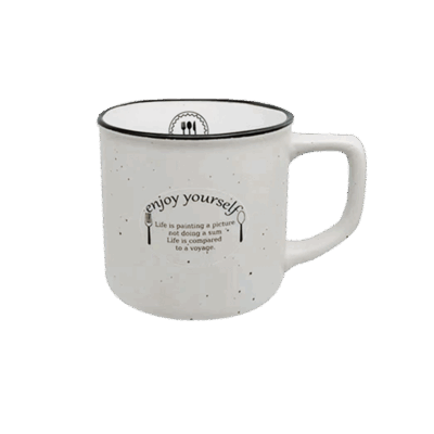 9oz Custom Logo Ceramic Enamel Mug 