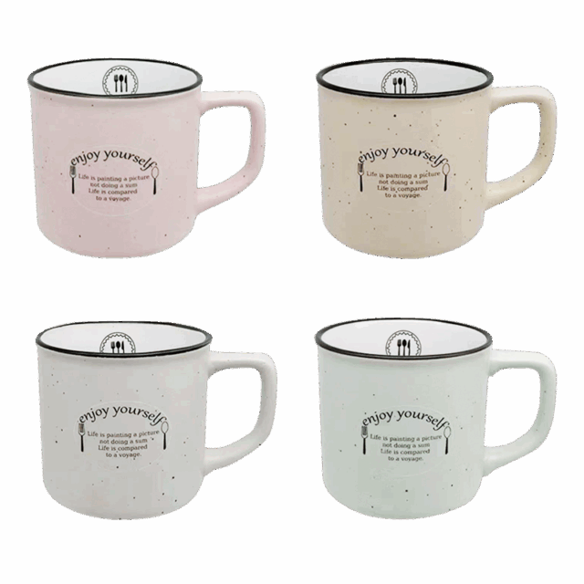 9oz Custom Logo Ceramic Enamel Mug