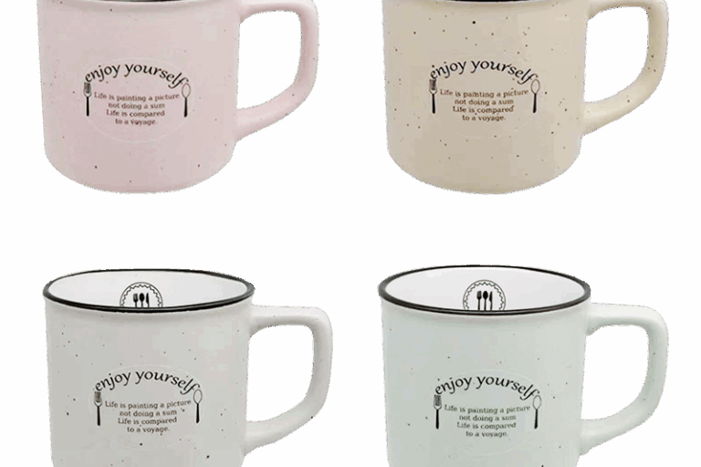 9oz Custom Logo Ceramic Enamel Mug