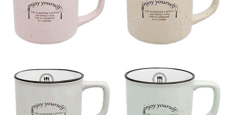 9oz Custom Logo Ceramic Enamel Mug