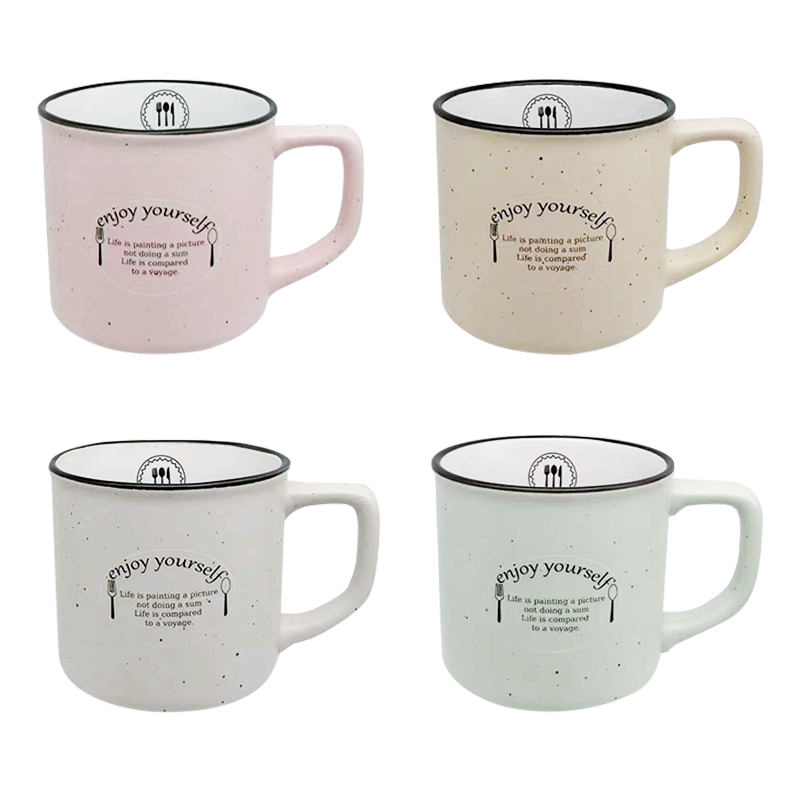 9oz Custom Logo Ceramic Enamel Mug