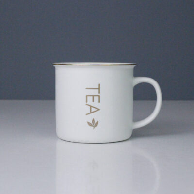 Solid-color ceramic enamel-style mug