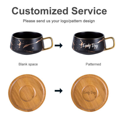 Ceramic Marble Coffee Mug with Logo