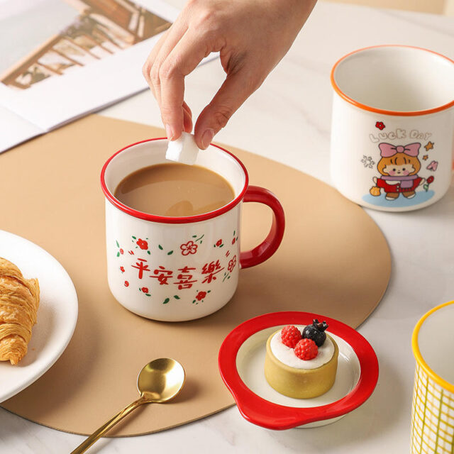 Creative Enamel Imitation Ceramic Cup