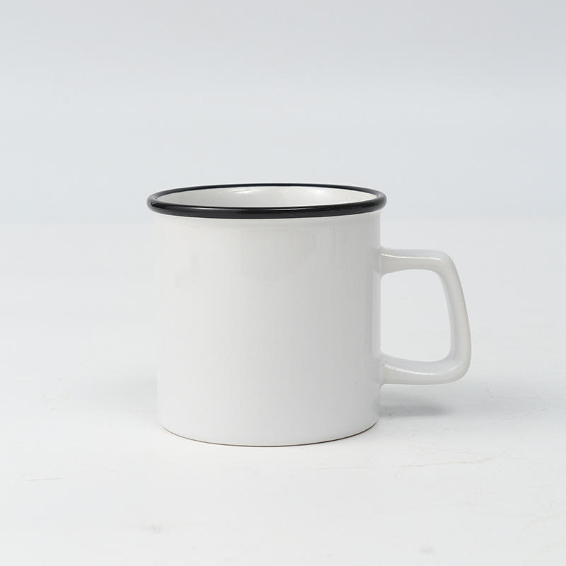 Vintage Enamel Imitation Ceramic Coffee Mug