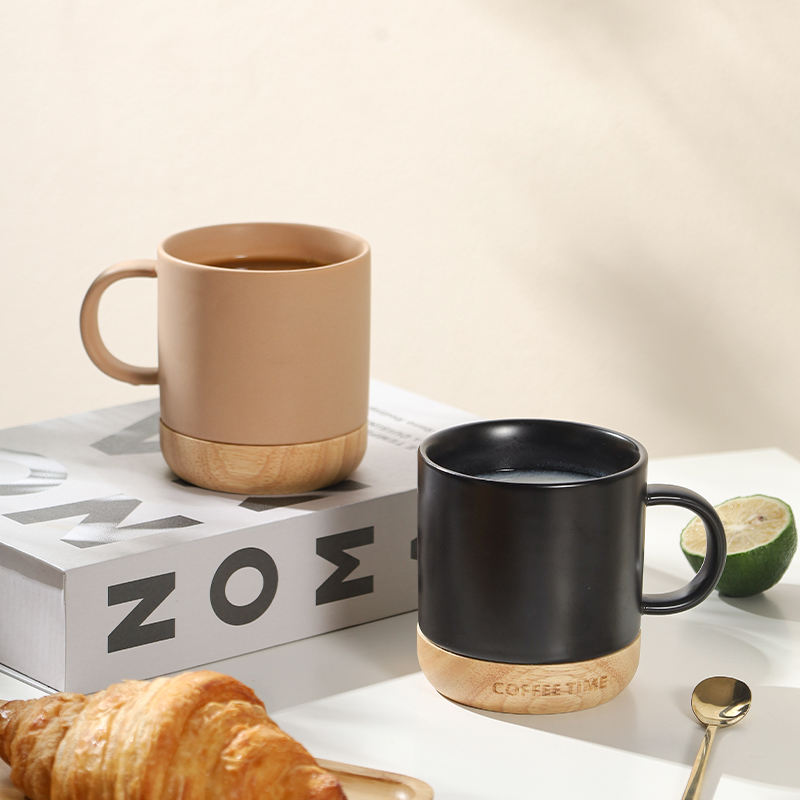 ceramic coffee cup with handle