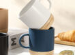 ceramic coffee cup with handle