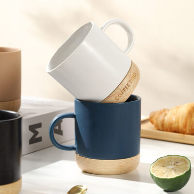 ceramic coffee cup with handle