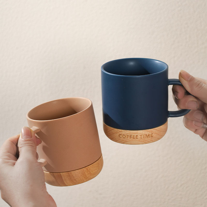ceramic coffee cup with handle