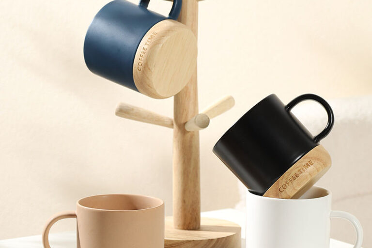 Custom Logo Ceramic Coffee Cup with Handle (6) ceramic coffee cup with handle