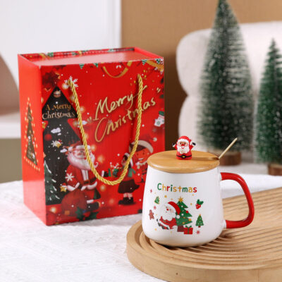 Cute Santa Claus Christmas tree ceramic mug