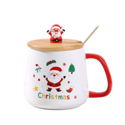 Cute Santa Claus Christmas tree ceramic mug