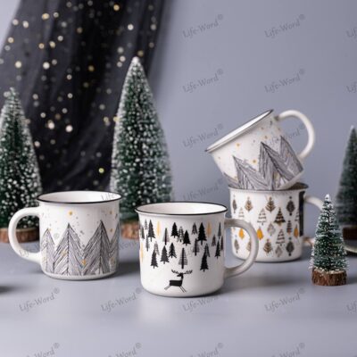 ceramic enamel mug with custom logo