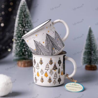 ceramic enamel mug with custom logo