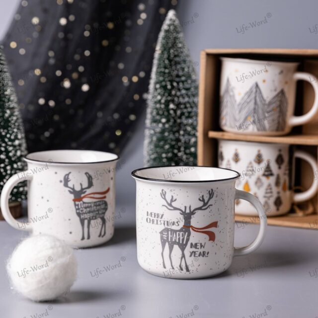 ceramic enamel mug with custom logo