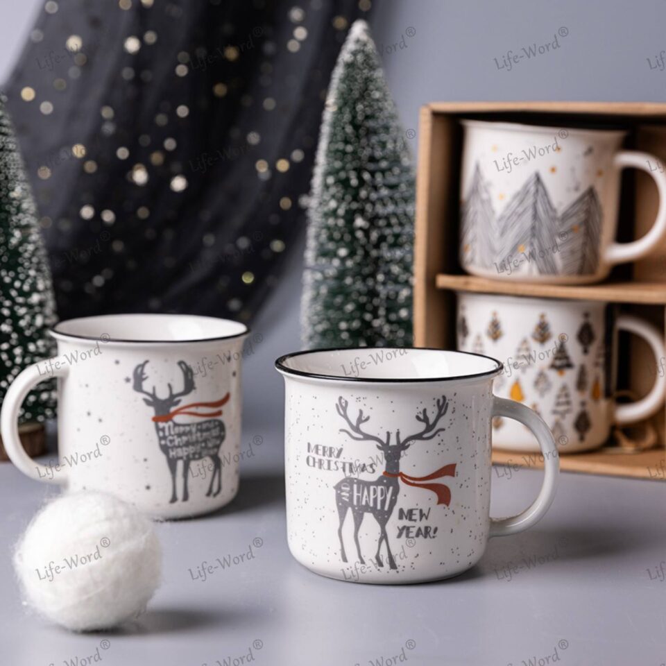 ceramic enamel mug with custom logo