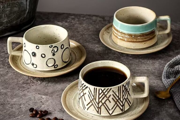 Retro ceramic coffee mug