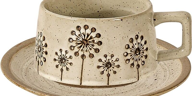 Retro ceramic coffee mug