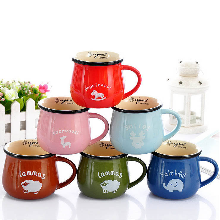 Durable ceramic enamel mugs