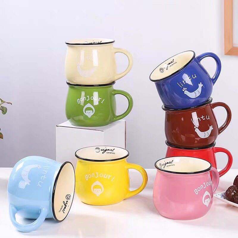 ceramic enamel coffee cup for hiking trips